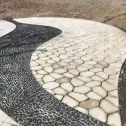 宁德 黄金麻冰裂纹地铺石工地铺装案例