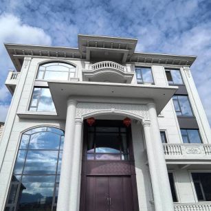 宁德白麻别墅外墙干挂石材效果示例