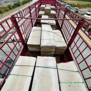 宁德 黄金麻花岗岩荔枝面，光面毛板装车完成