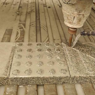 宁德 芝麻白花岗岩石材盲人石、盲道石、盲点石