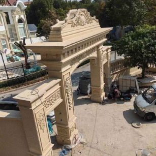 宁德 黄金麻荔枝面花岗岩别墅门楼