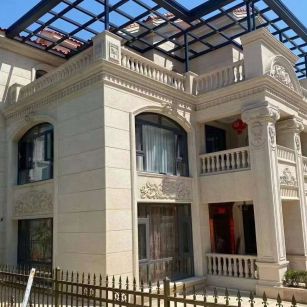 宁德 黄金麻花岗岩荔枝面别墅外墙干挂