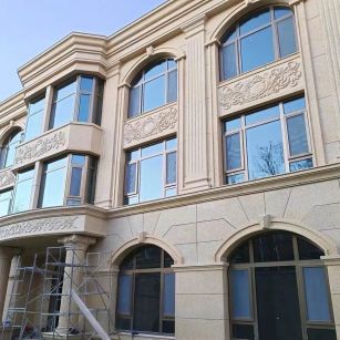 宁德 黄金麻花岗岩别墅外墙干挂