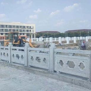 宁德 白麻花岗岩荔枝面河道栏杆