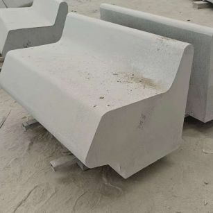 宁德 芝麻白花岗岩异形坐凳，石凳