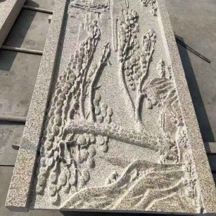 宁德 黄金麻雕刻板浮雕迎客松