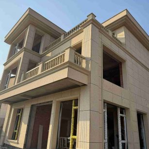 宁德 黄金麻花岗岩石材荔枝面外墙干挂效果展示