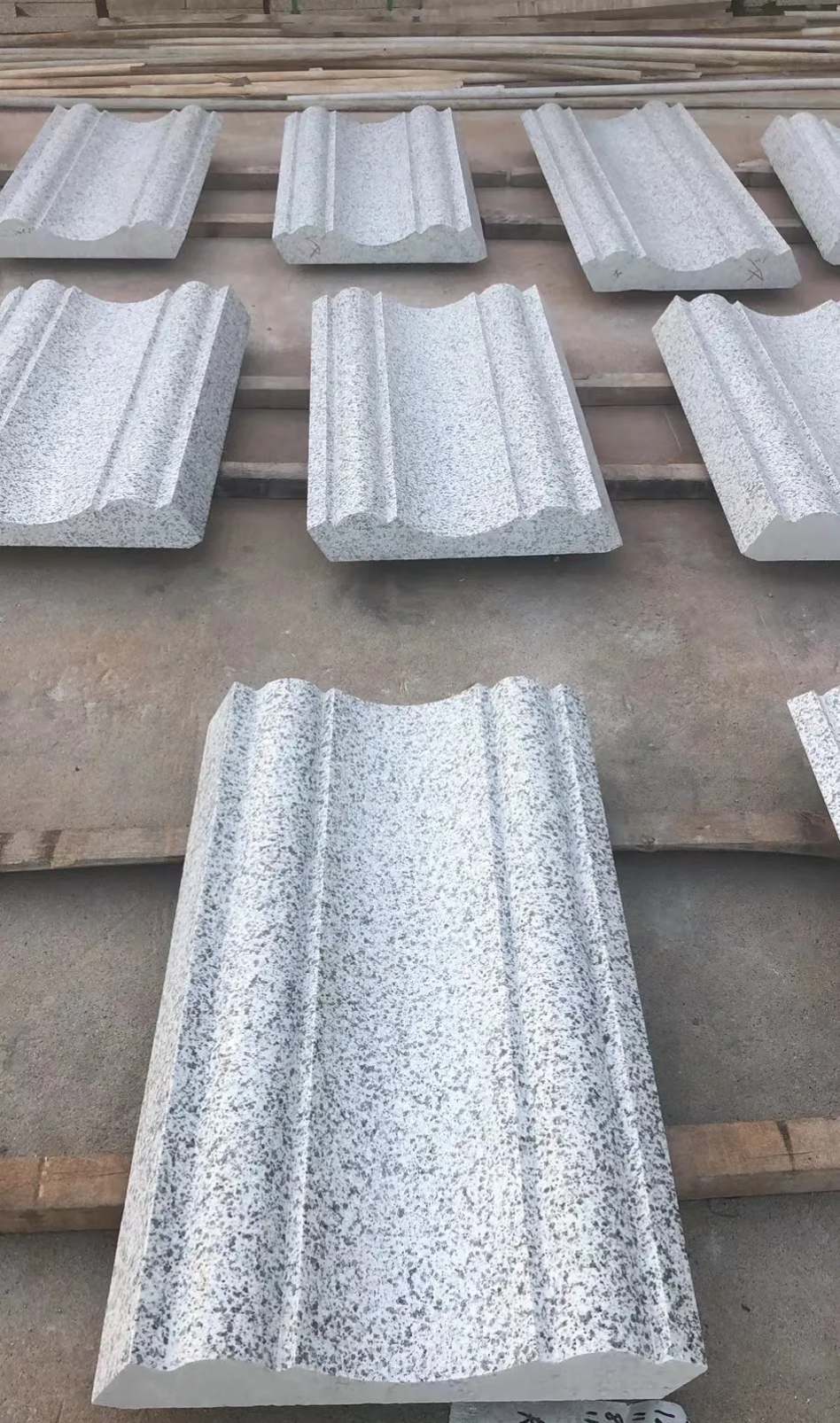 宁德 白麻花岗岩光面别墅线条