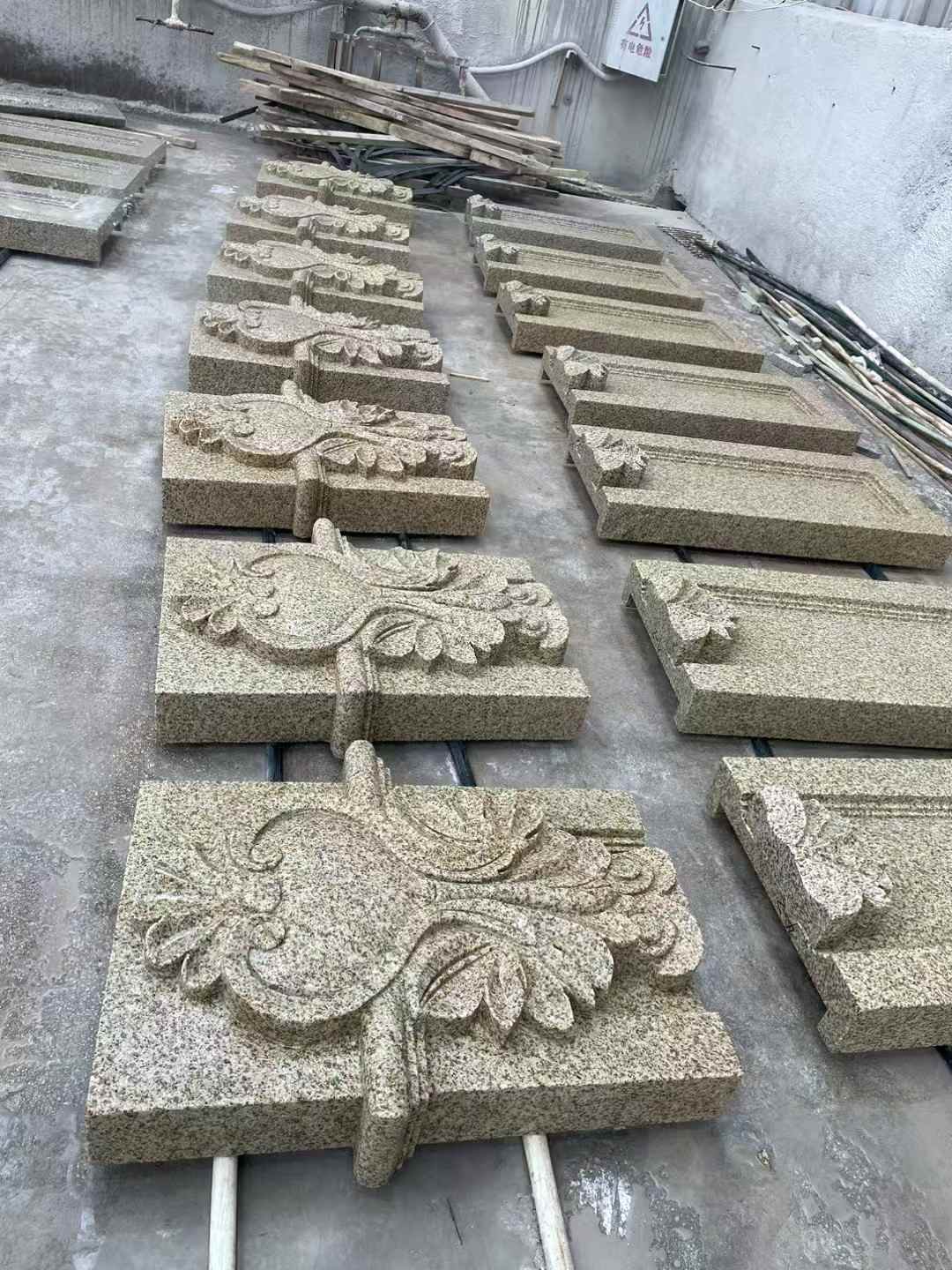 宁德 黄金麻花岗岩别墅外墙雕刻板
