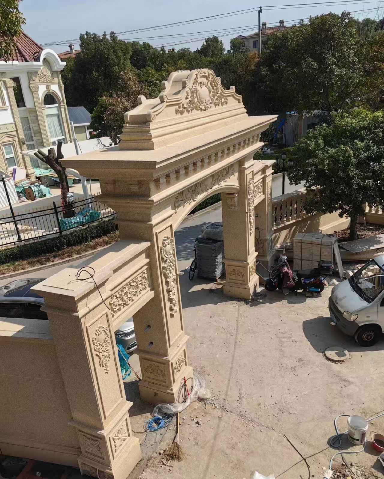 宁德 黄金麻荔枝面花岗岩别墅门楼