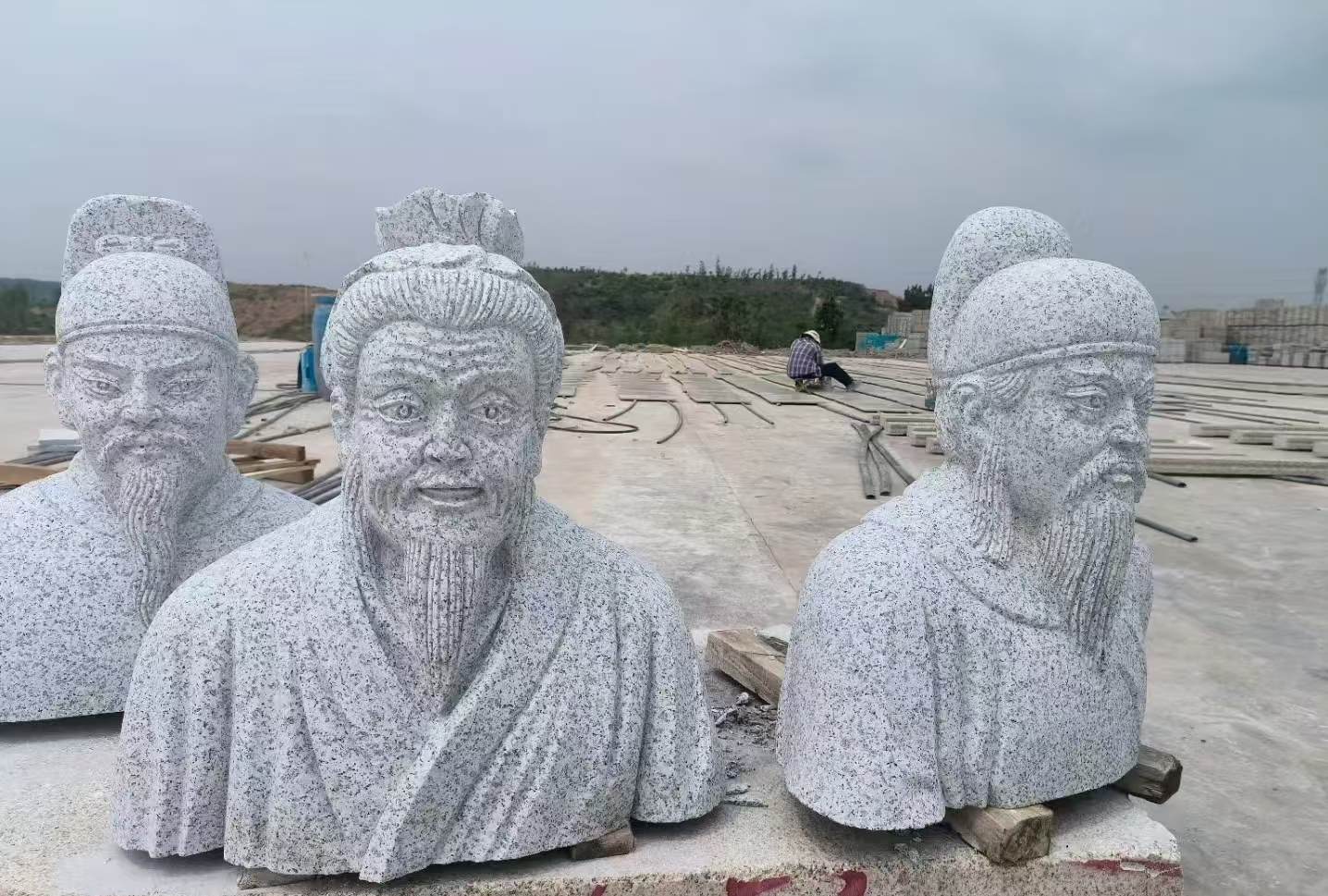 宁德 白麻花岗岩石材人物立体雕刻