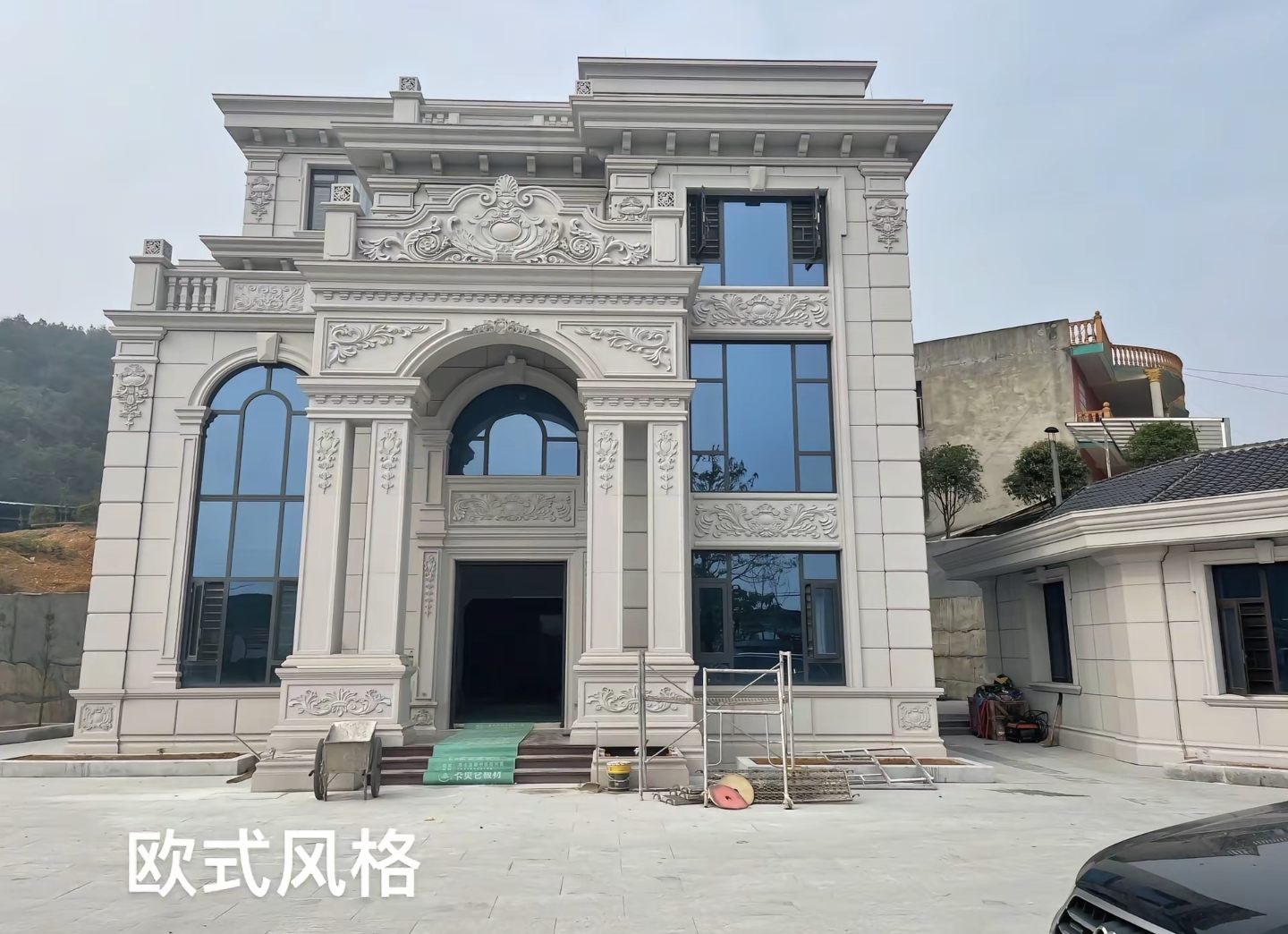 宁德 白麻花岗岩别墅外墙干挂