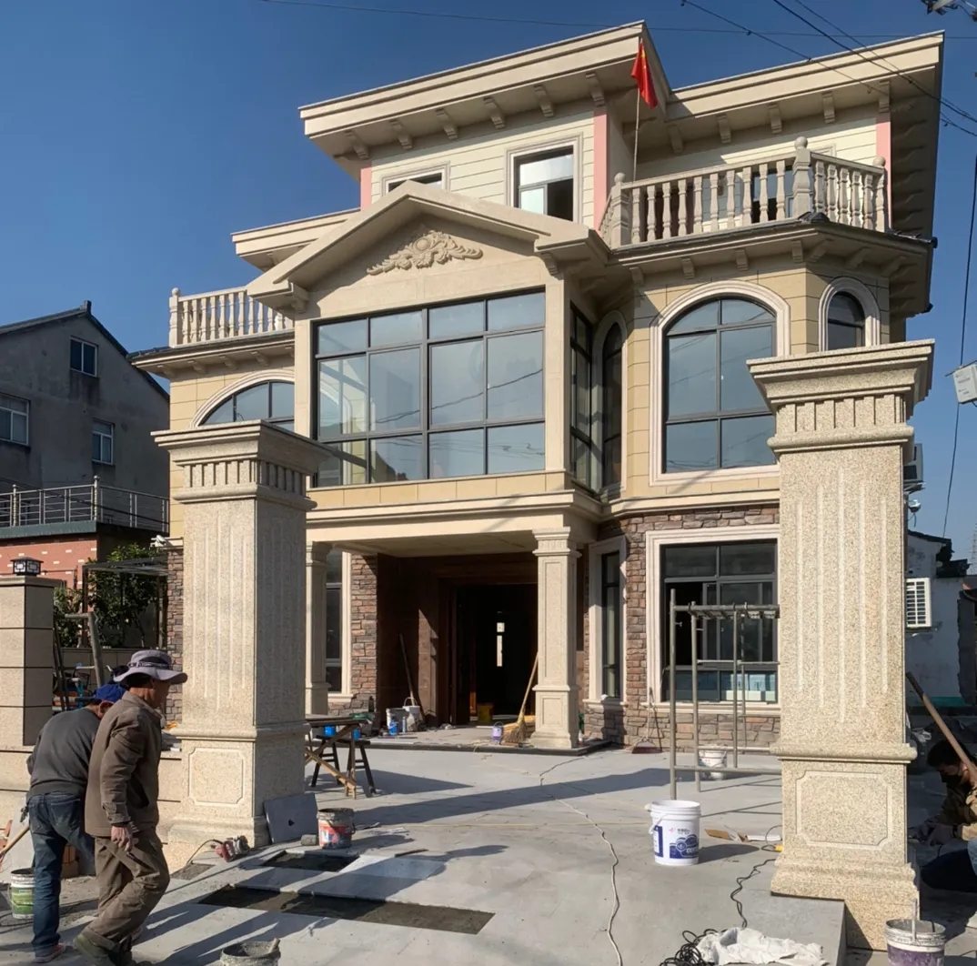 宁德 黄金麻花岗岩荔枝面别墅外墙干挂私家专属